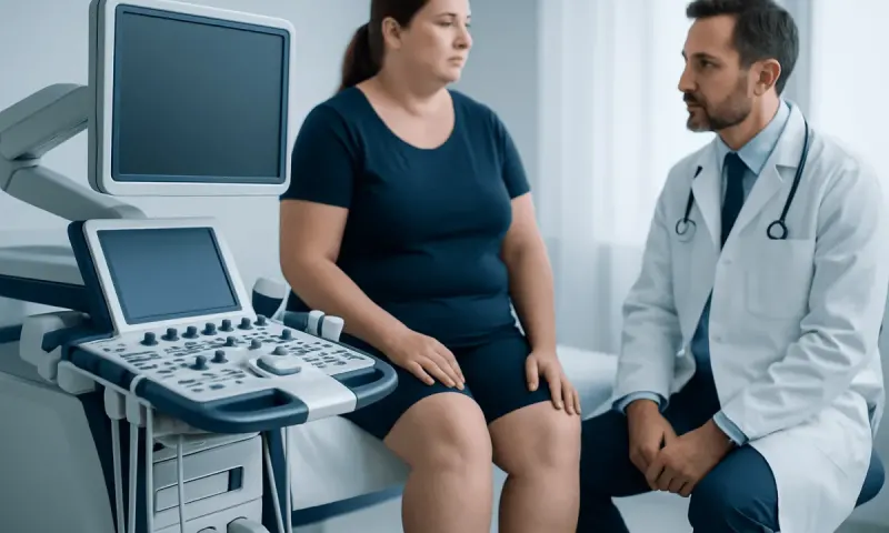 Doctor consulting with patient during medical examination in clinic.