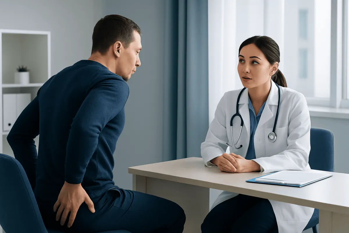 Causes and risk factors — discomfort in buttocks