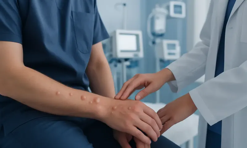 Common symptoms and patterns to notice — itchy bumps filled with clear liquid