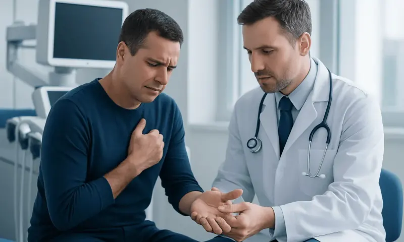 Common symptoms that may occur with left hand pain — pain at left hand