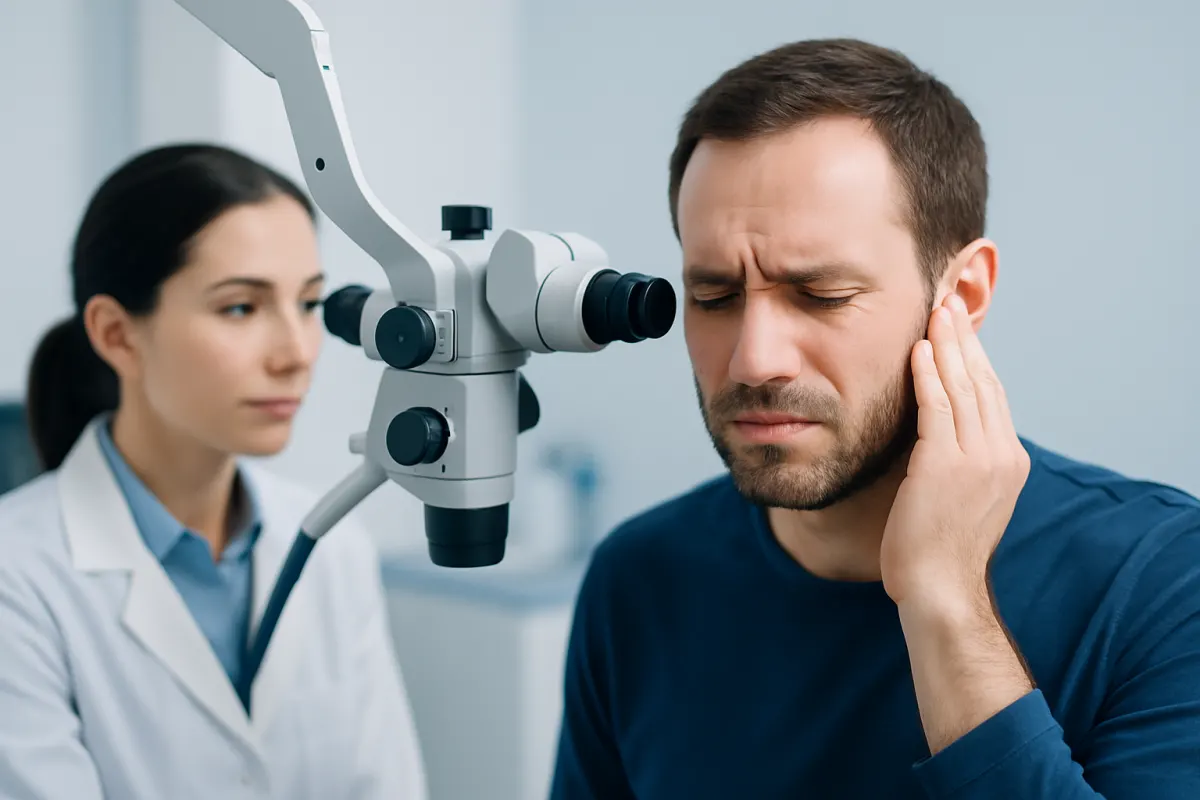 Common symptoms that may occur with sharp pain in ear — sharp pain in ear