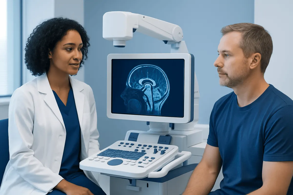 Neuroimmunology consultation with MRI scan at Acibadem Hospital.