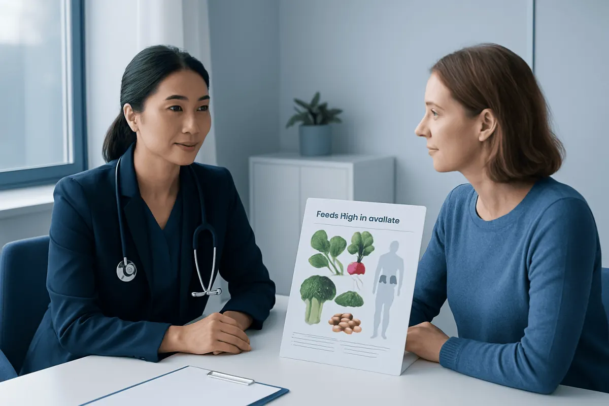 Doctor consulting with patient about diet and health at Acibadem Hospital.