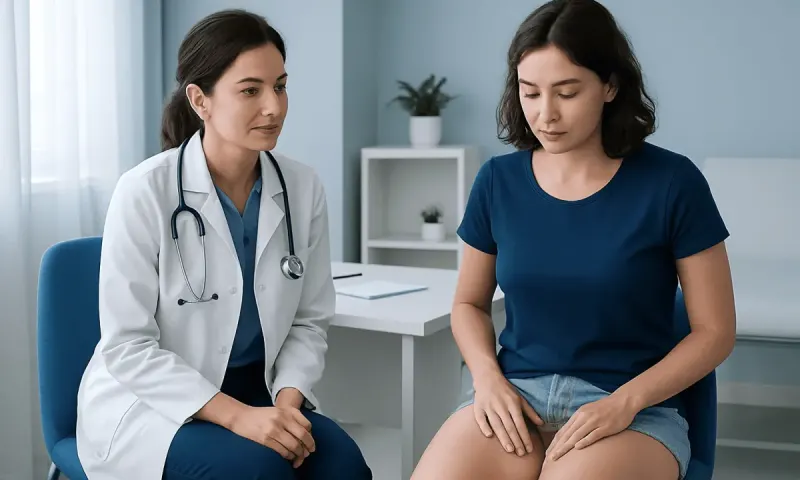 Doctor consulting with a patient in a medical office setting.
