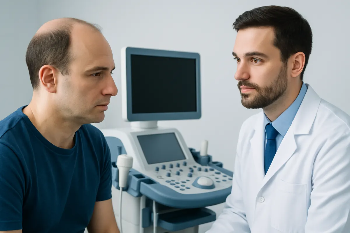 How a clinician tells them apart — normal hairline vs receding
