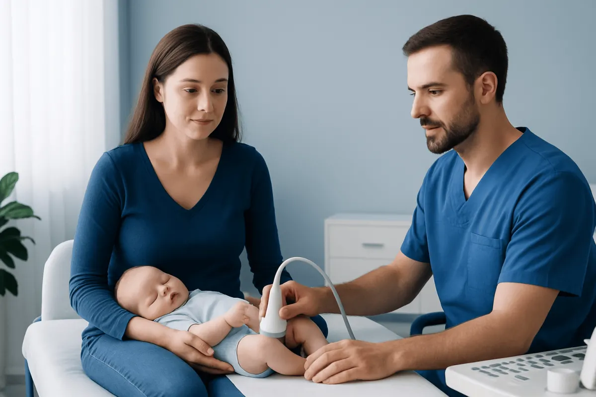 How a newborn hip ultrasound works — newborn hip ultrasound