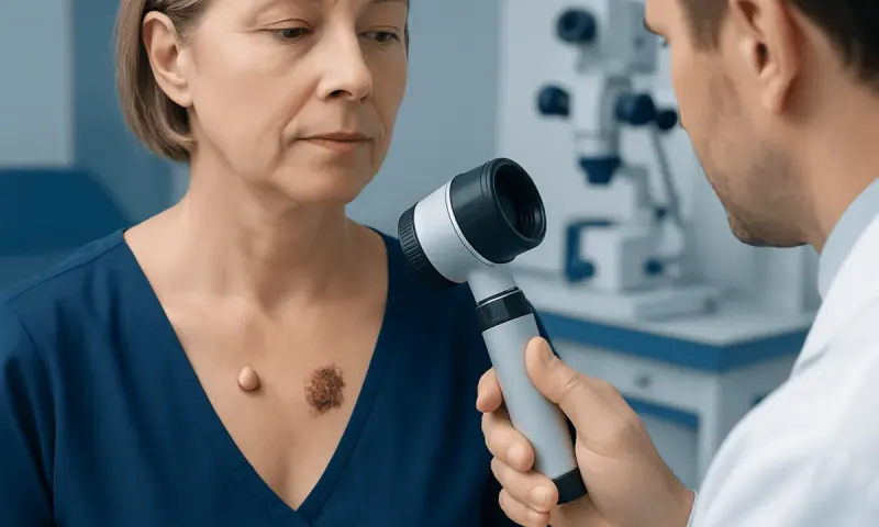 How a typical skin tag looks compared with a suspicious lesion — cancerous skin tags pictures