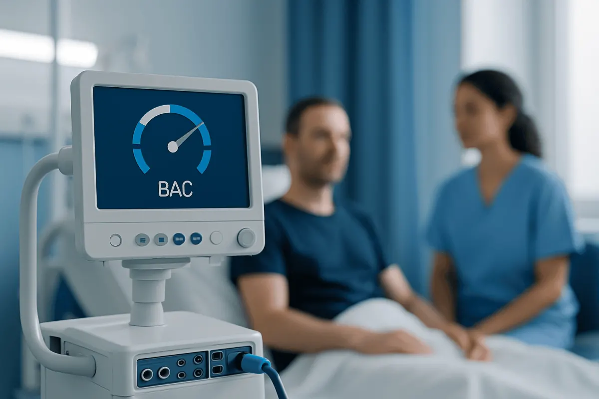 Blood Alcohol Content (BAC) monitor in a hospital setting.