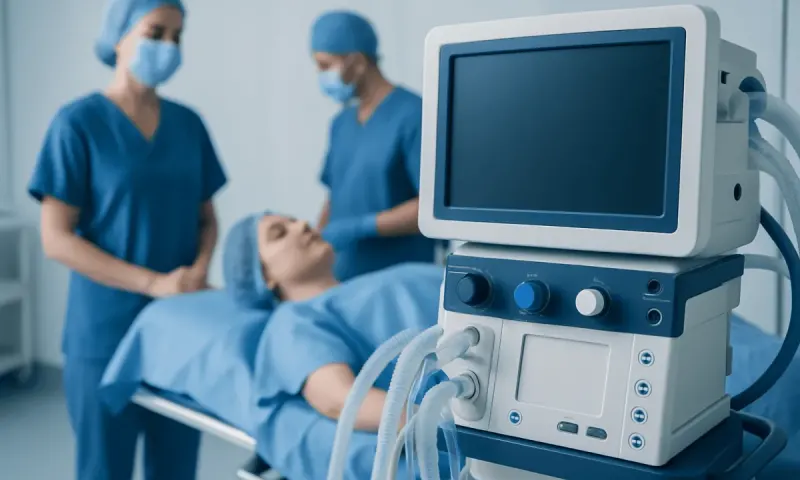 Medical team preparing patient for surgery in hospital operating room.
