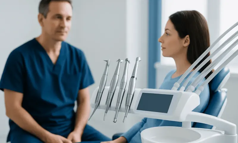 Dental consultation at Acibadem Hospital with advanced equipment.