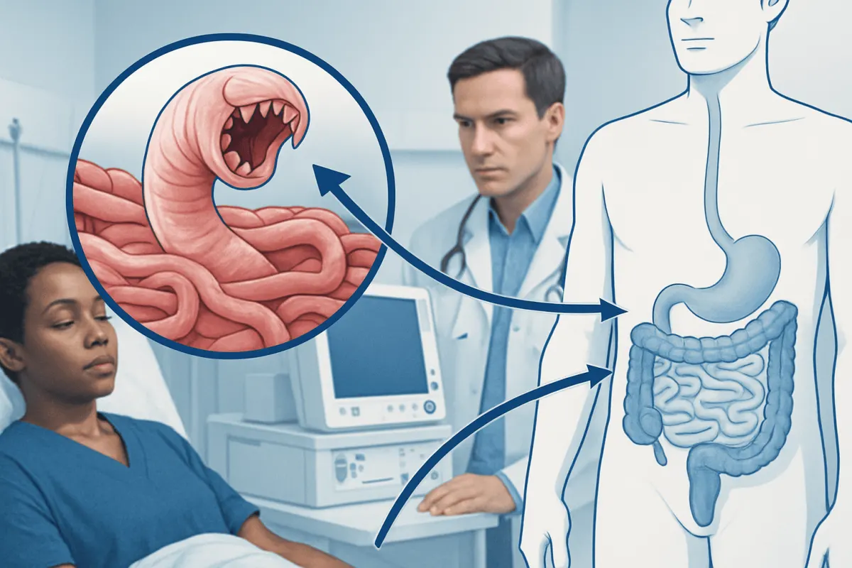 How infection happens and what the parasite does in the body — ancylostoma disease