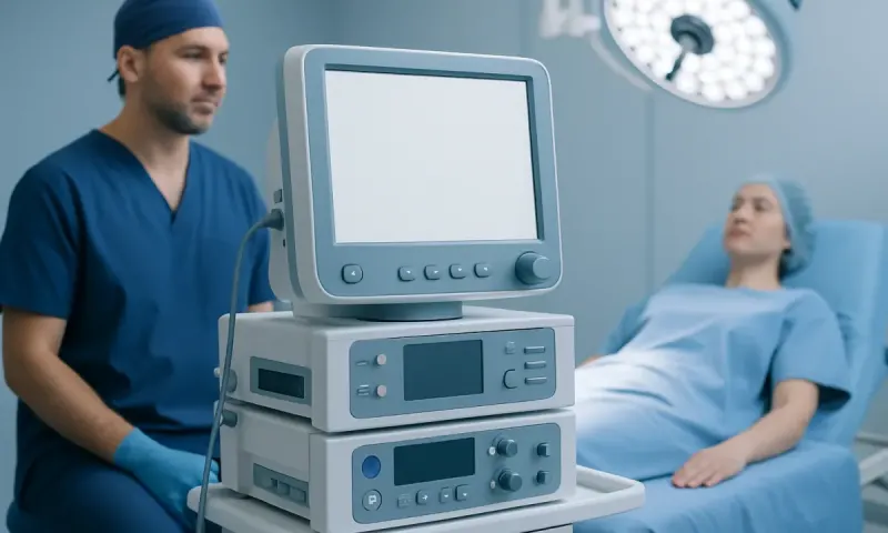Medical professional prepares patient for pudendal nerve decompression surgery in an operating room.