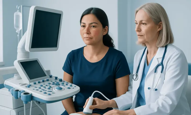 Medical examination with ultrasound at Acibadem Hospitals Group.
