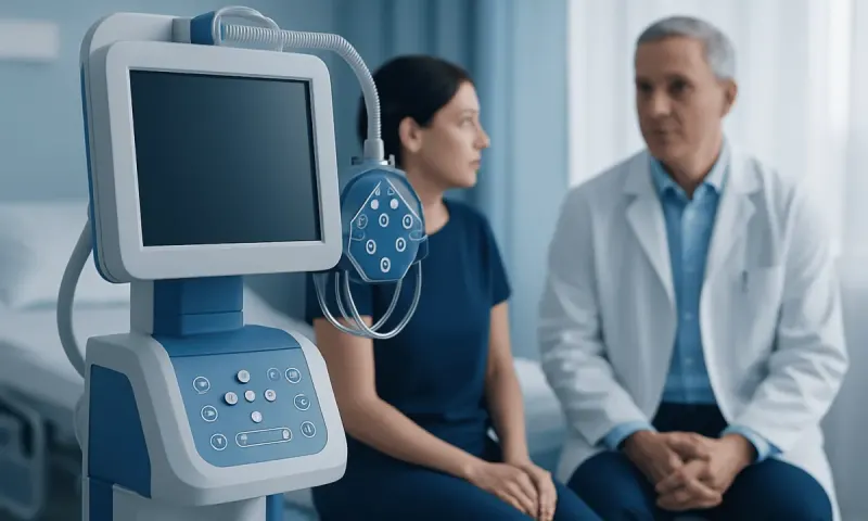 Medical consultation with a patient and doctor in a clinical setting.