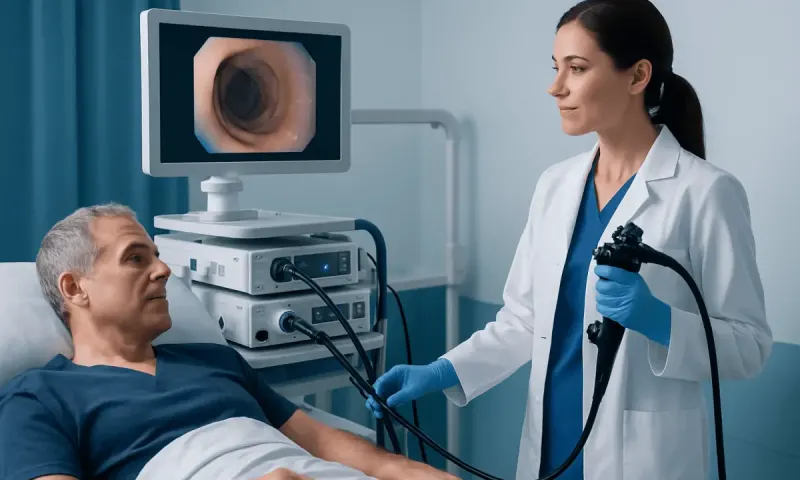 Endoscopy procedure for colon examination at Acibadem Hospital.