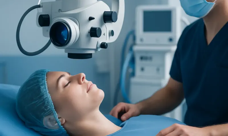 Surgeon performing a nose lift procedure in a modern hospital operating room.