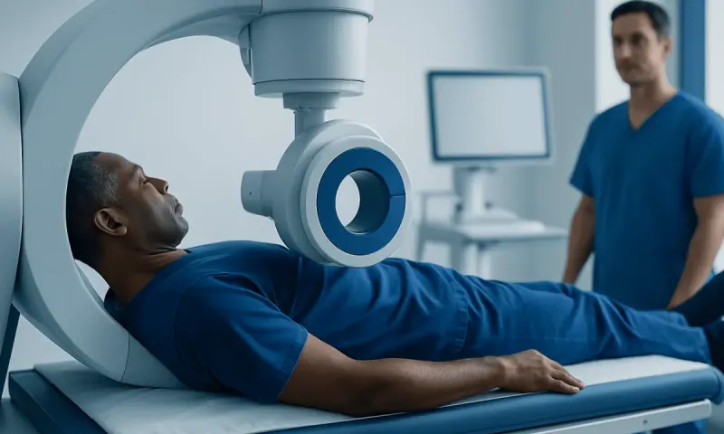 Patient undergoing a medical scan at Acibadem Hospital.