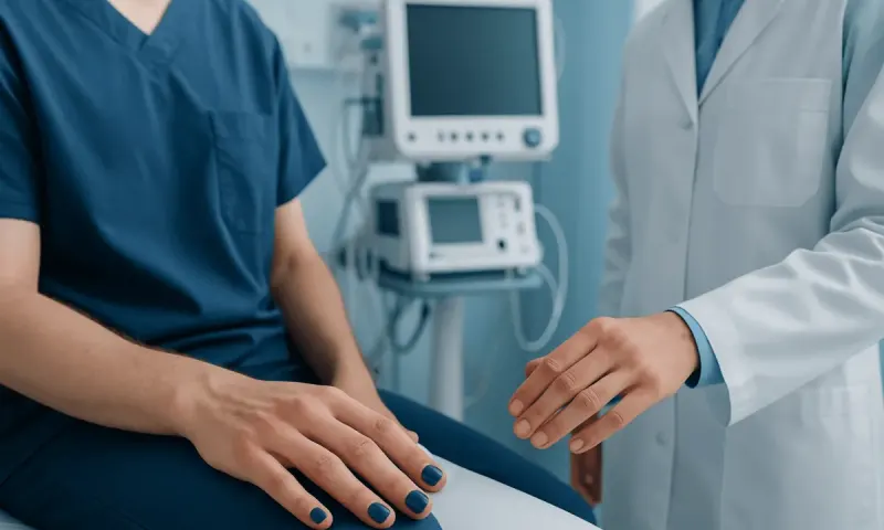 How the color can look and what symptoms may go with it — dark blue nails