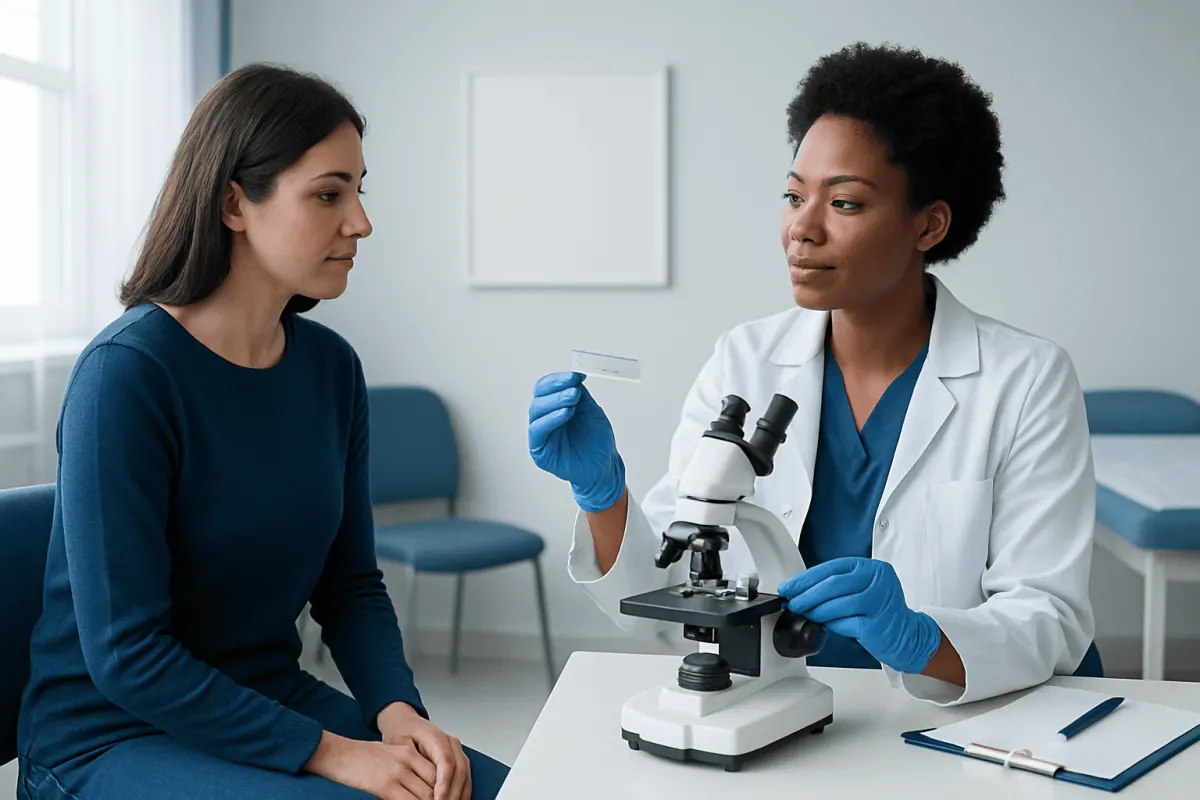 How the sample is collected and examined — koh prep