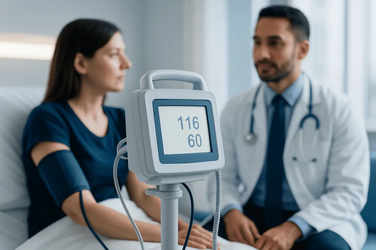 How this reading is classified — 116/60 blood pressure