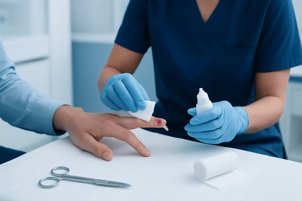 How to clean and dress a minor finger cut — cut finger