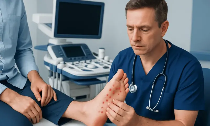 How to recognize the pattern of symptoms — red pimples on foot