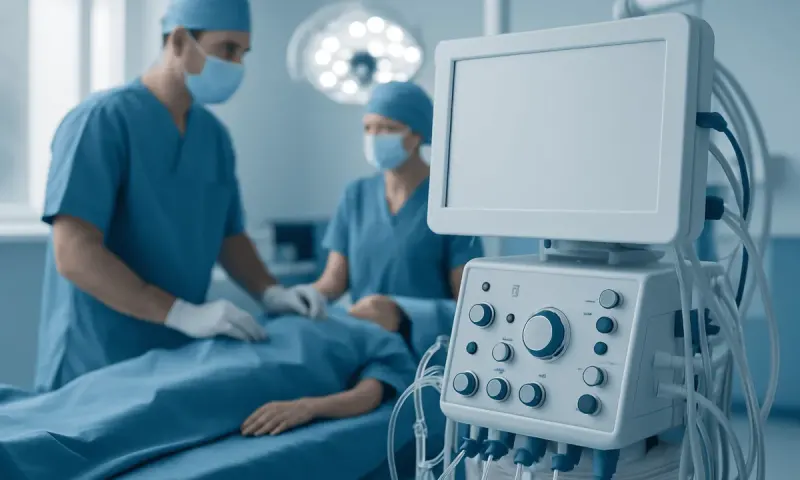Surgeons preparing for Tof repair surgery in a modern operating room.