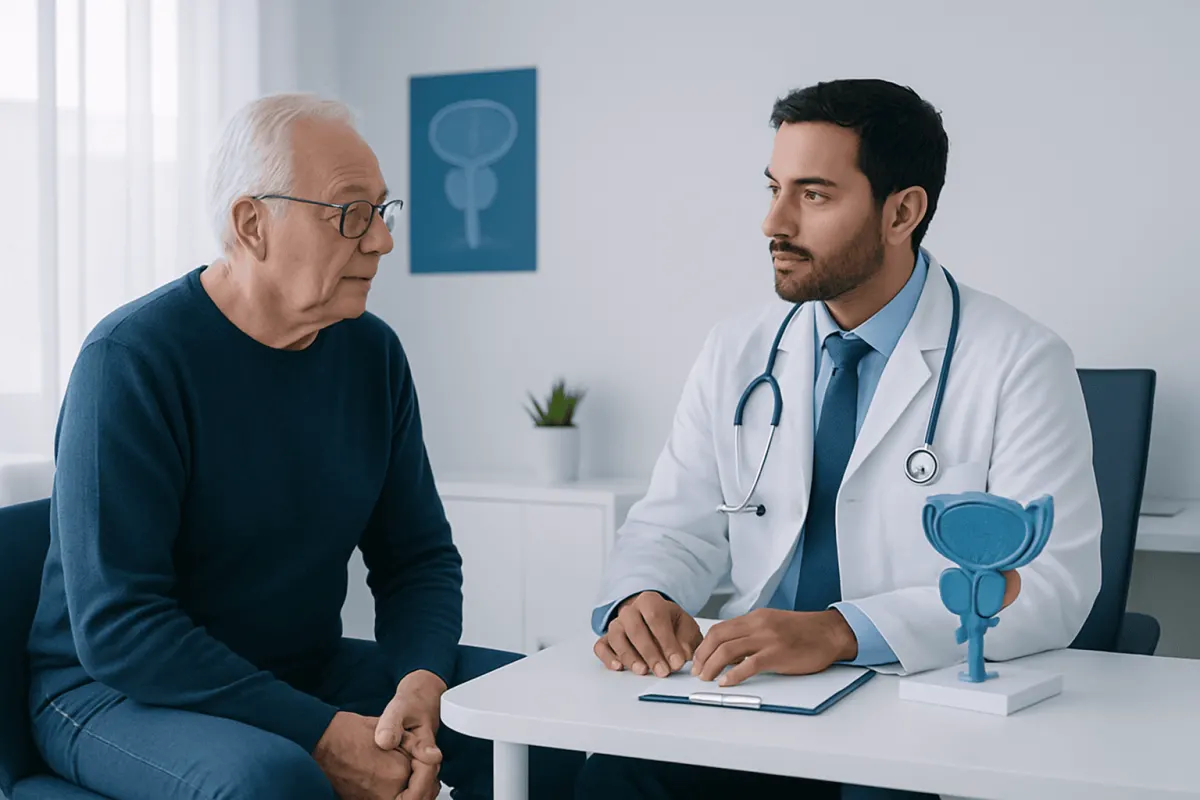 Initial tests: PSA, examination and repeat testing — prostate cancer diagnosis