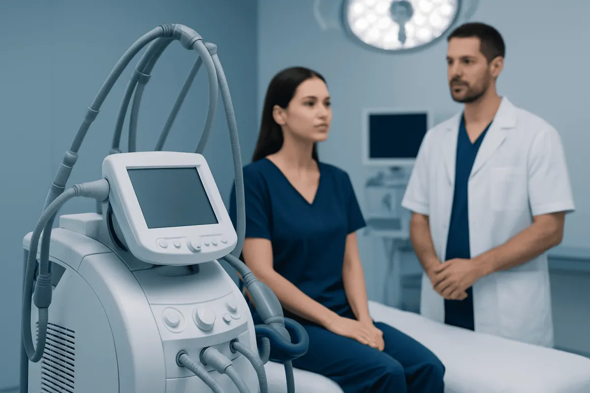 Medical consultation with advanced equipment at Acibadem Hospitals Group.