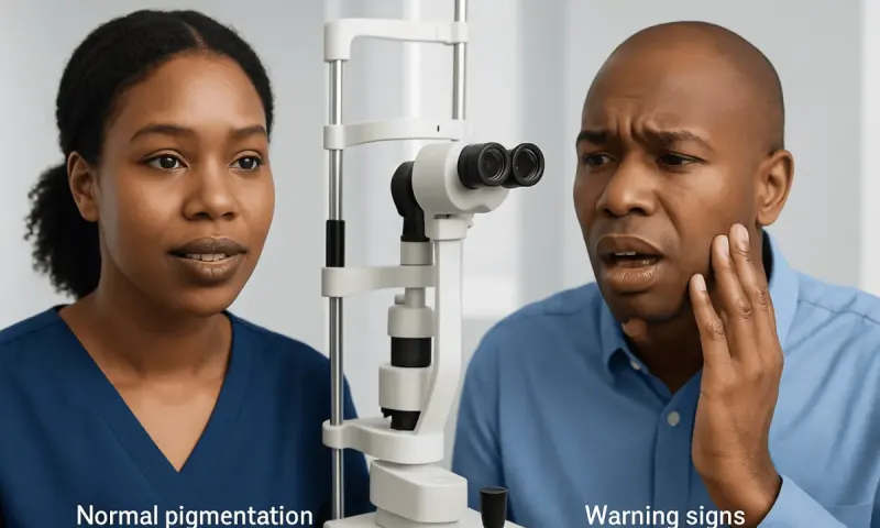 Normal pigmentation versus warning signs — black gums