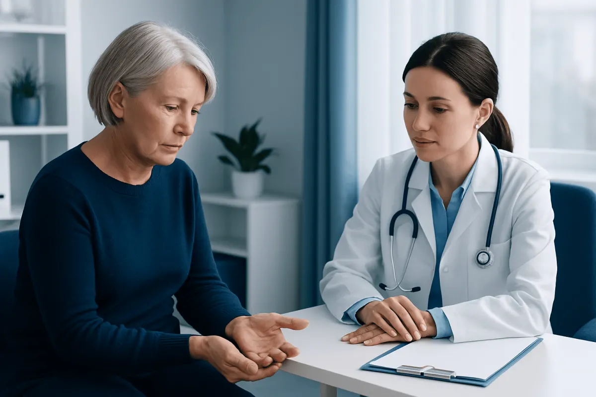 Possible causes and associated symptoms — pill rolling tremor
