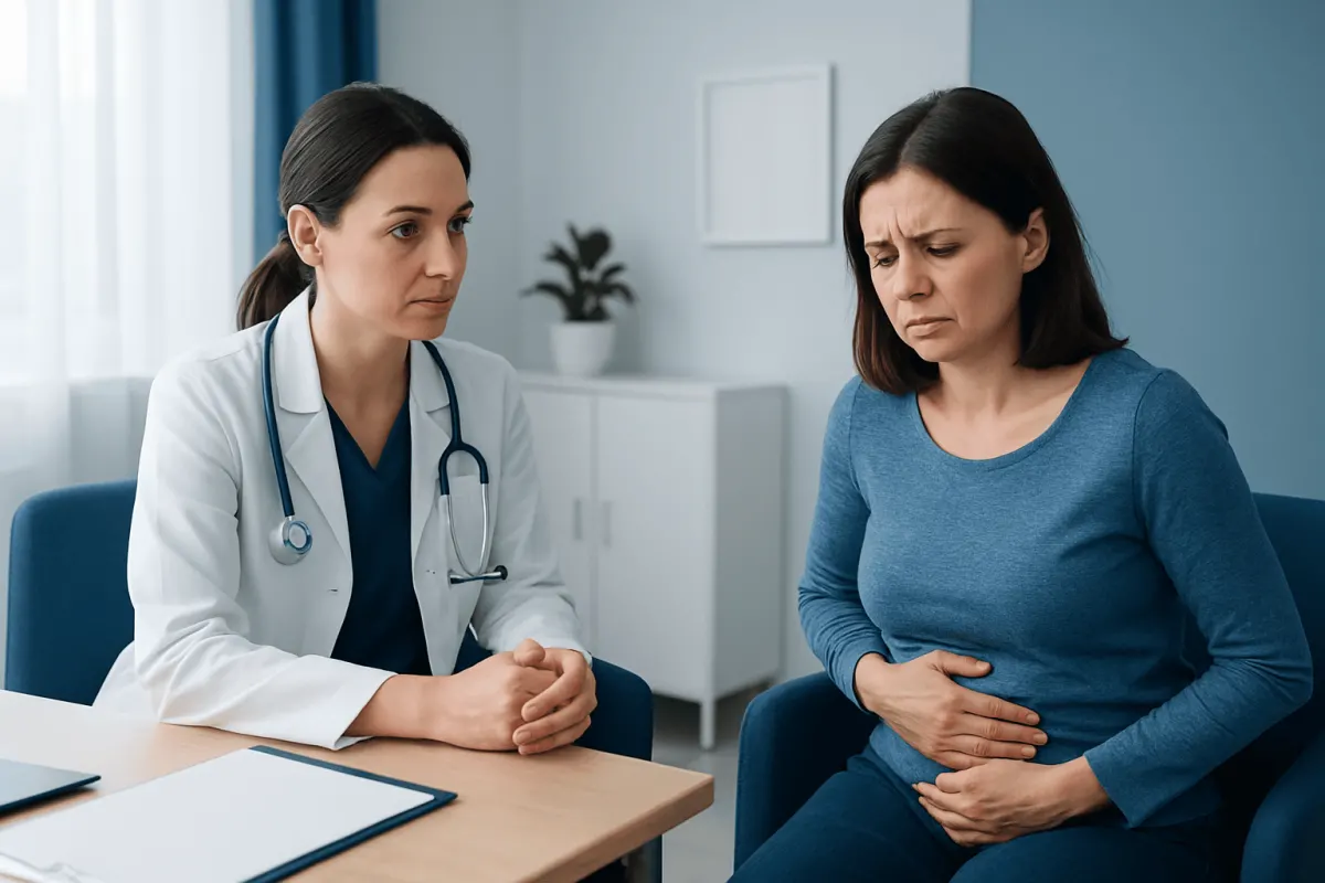Possible causes and risk factors — abdominal pain with bloating and constipation