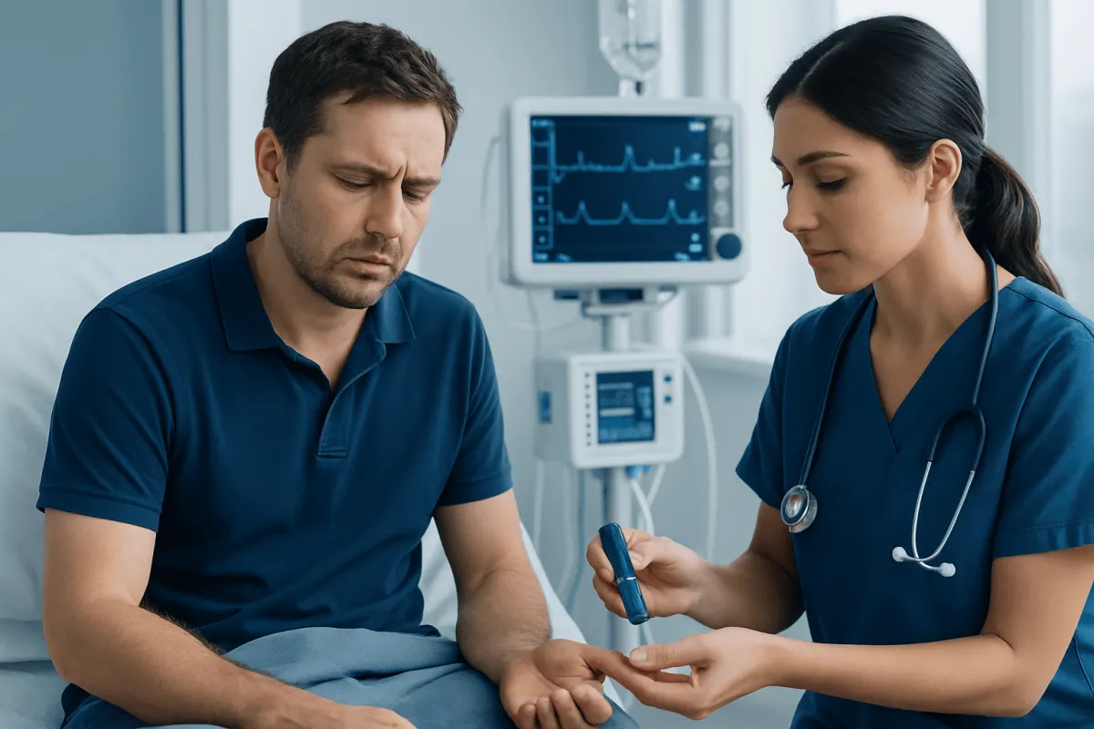 Recognizing Low and High Blood Sugar — diabetic attack