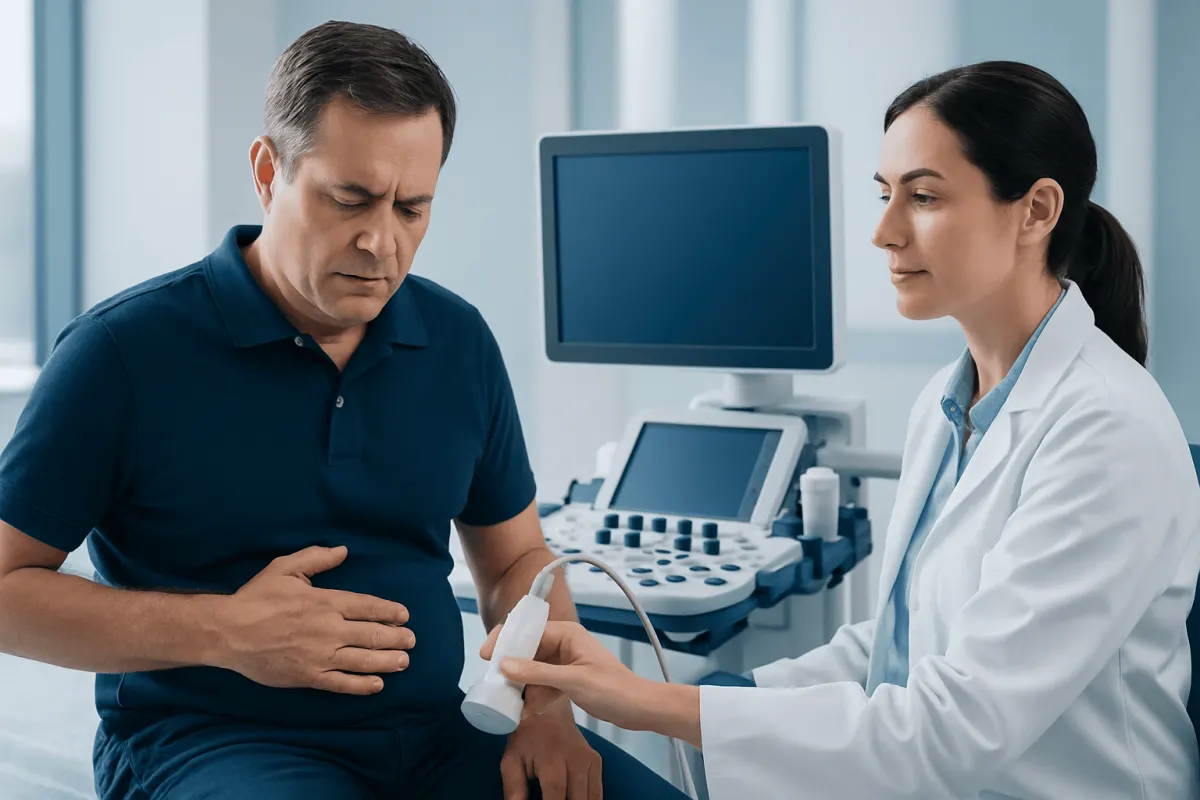 Signs and symptoms of an enlarged liver — hepatomegaly