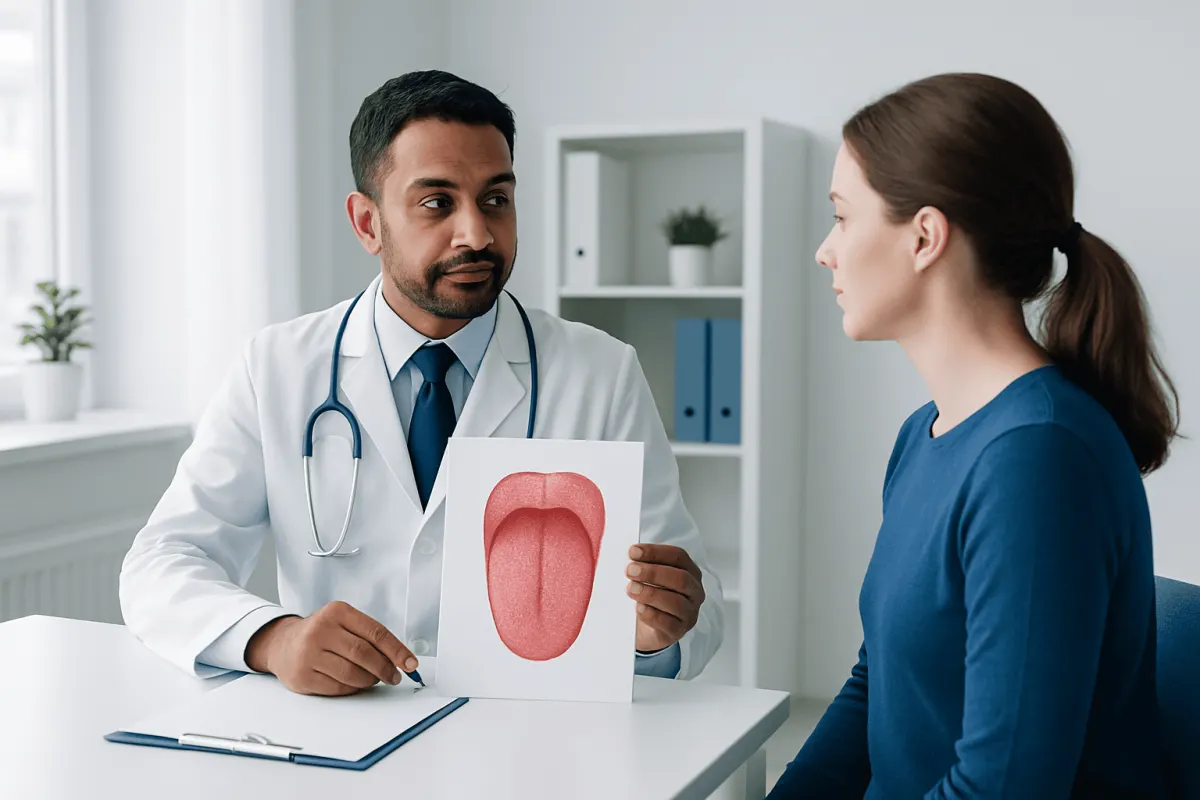 Surface changes can be as important as color — tongue colors meaning