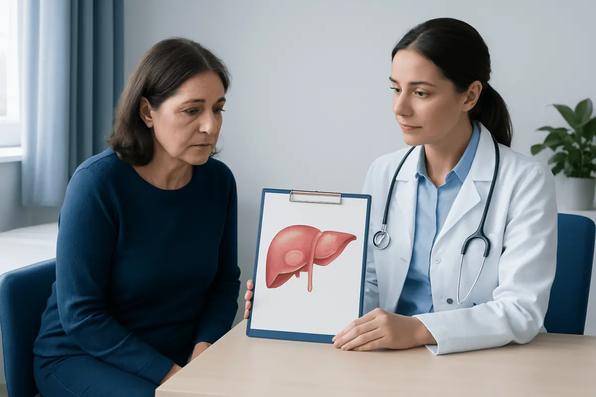 Symptoms and possible complications — hepatic cyst