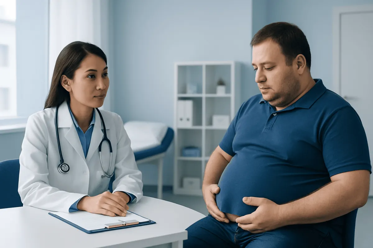 Symptoms and signs linked with visceral fat — visceral fat