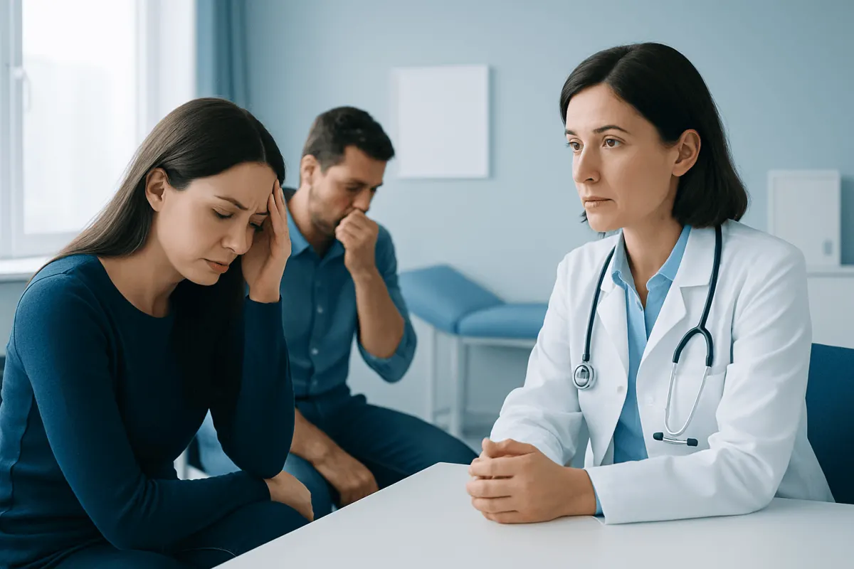Symptoms that help identify the cause — headache and puking