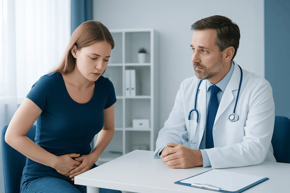 Symptoms that help narrow down the cause — burning sensation in lower abdomen female