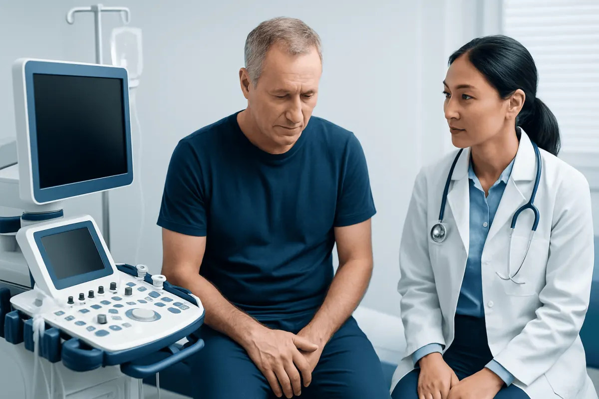 Symptoms that may occur with urethral discharge — male urine infection discharge