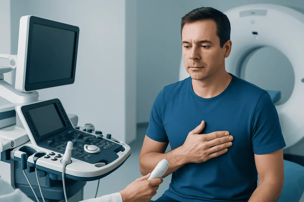 Understanding the location: skin, breast tissue, chest wall, or bone — painless lump in middle of chest male