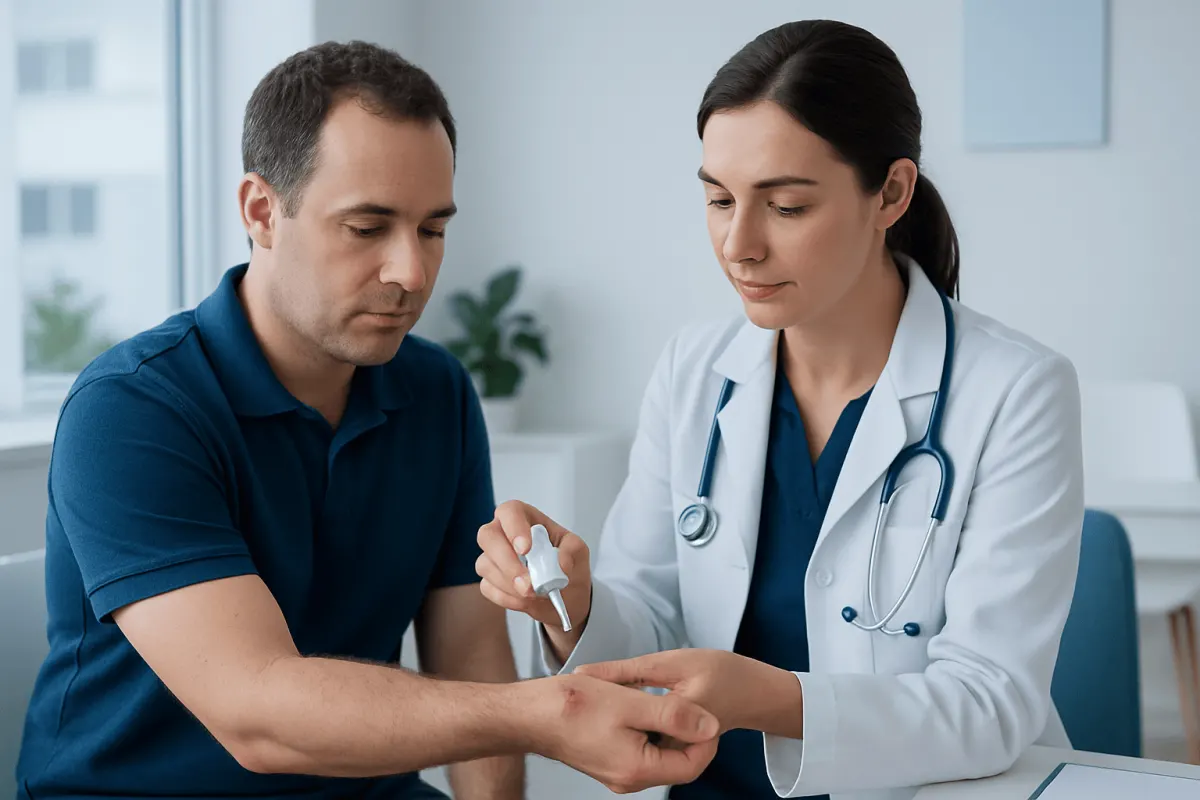 What a spider bite usually looks and feels like — antiseptic for spider bite