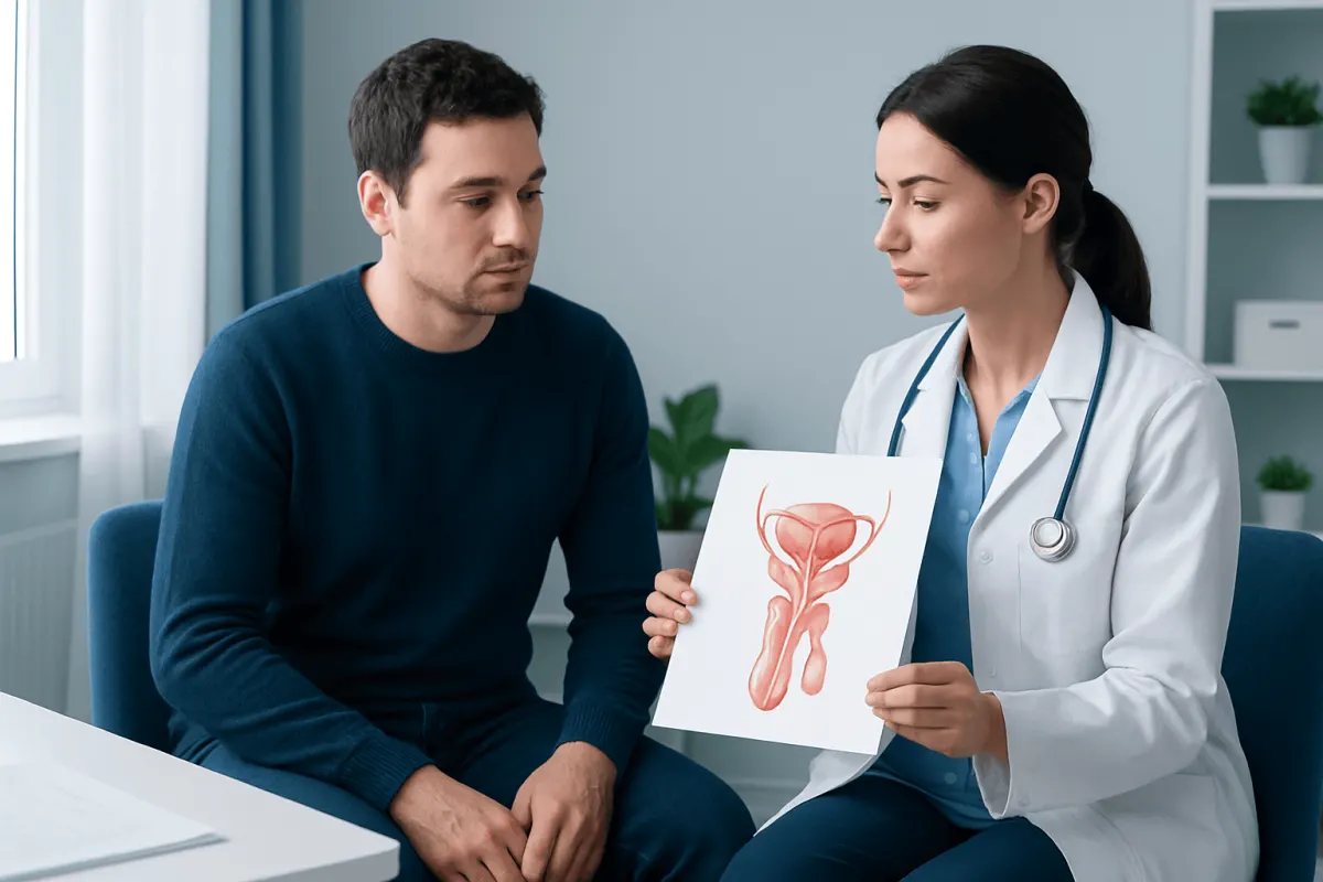 What does a male private area look like? — reproductive system in men