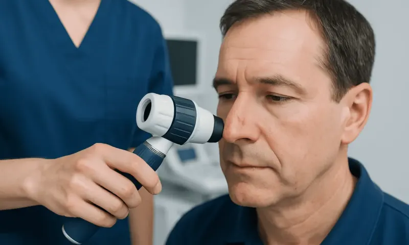 What Does Early-Stage Skin Cancer Look Like on the Face? — beginning skin cancer on nose