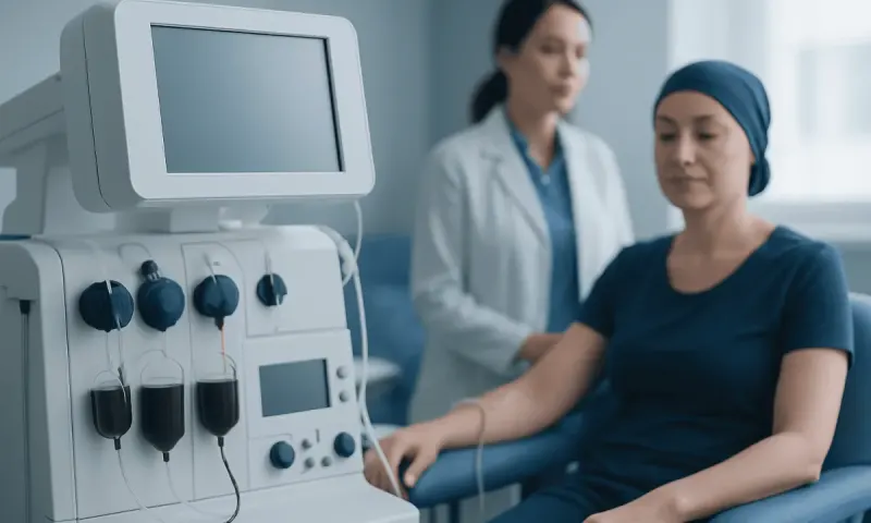 Patient undergoing dialysis treatment at Acibadem Hospital.