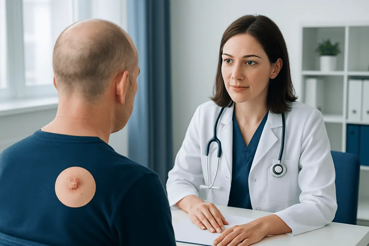 What does stage 1 skin cancer look like? — cancer bumps on back of head