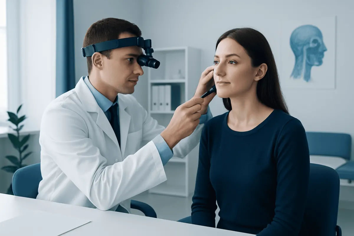 What happens before and during the consultation — ENT examination