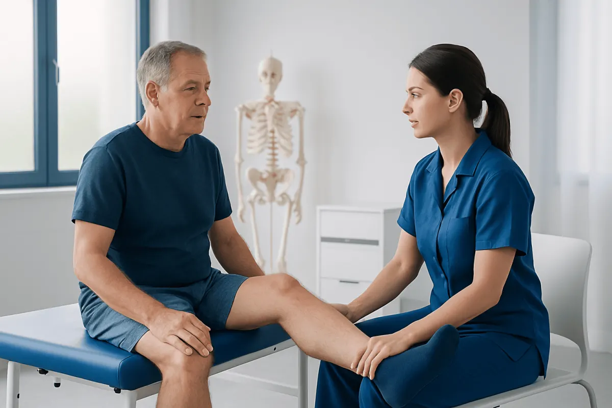 Physical therapy session for peripheral neuropathy at Acibadem Hospital.