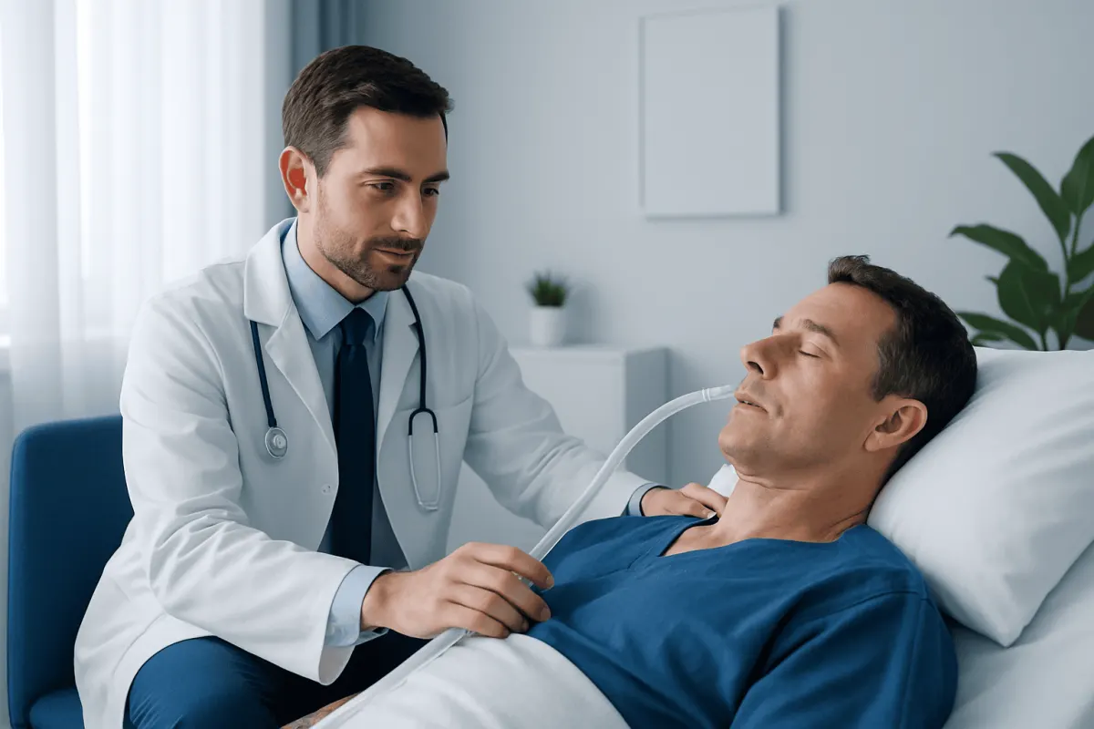 What happens during intubation — intubated