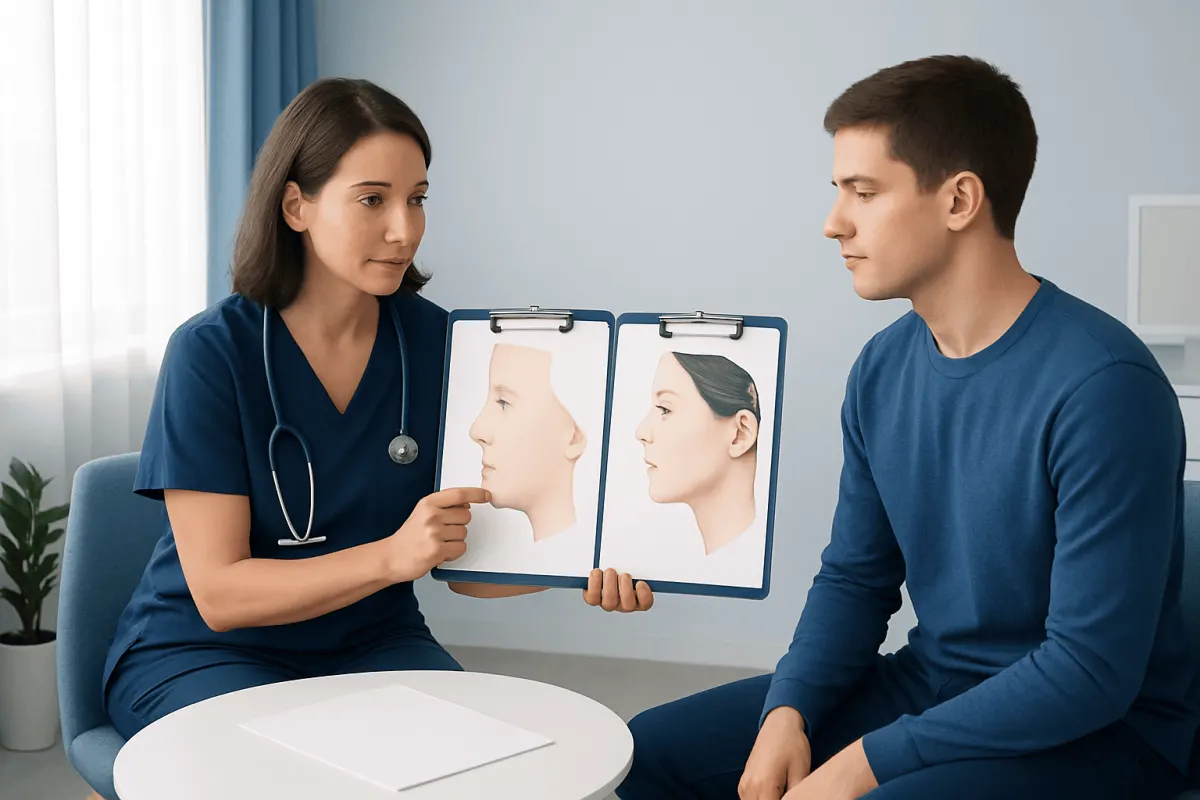 What happens during the procedure — jaw augmentation surgery before and after